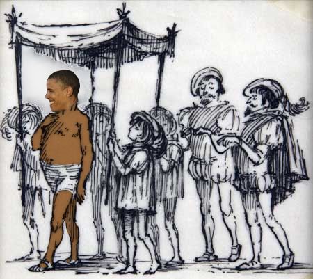 Obama,Emperor,Emperors New Clothes,Emperor's New Clothes,New Clothes,naked,democrat,DNC,stupid,false,fake,pretend,unreal