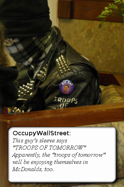OccupyWallStreet - After the Revolution, all the 'troops of tomorrow' will dine on McDonalds