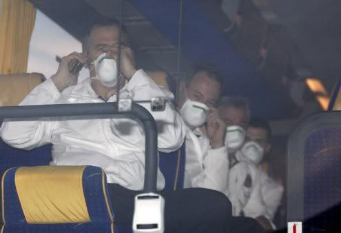 Comitiva no autocarro do Paris SG sob prevenção máxima pela Gripe A