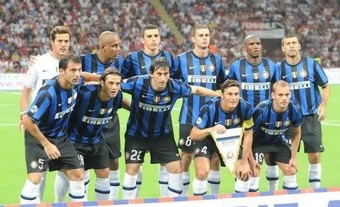 Inter na versao 2009/2010 frente ao Milan