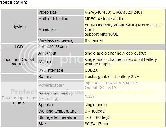 Wireless Receiver Mini DVR Button Spy Camera Cam Screen  