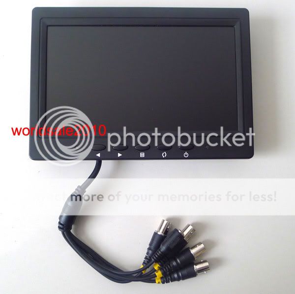 7" inch LCD Monitor 4 CH Vedio in Security Quad Monitor for CCTV Camera