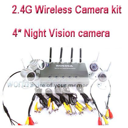 Wireless 4*IR Camera Home Security Surveillance DVR kit  
