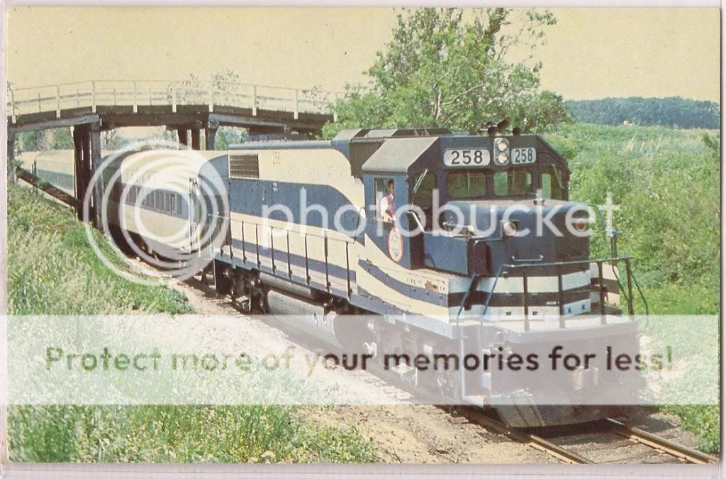 Long Island Railroad Postcard Train LIRR Diesel Engine 258 Cutchogue New York