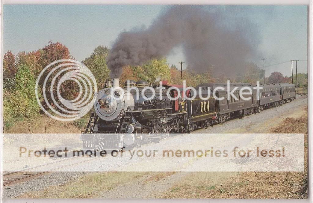 Southern Railway Postcard Railroad Train Steam Locomotive #604 Spencer 