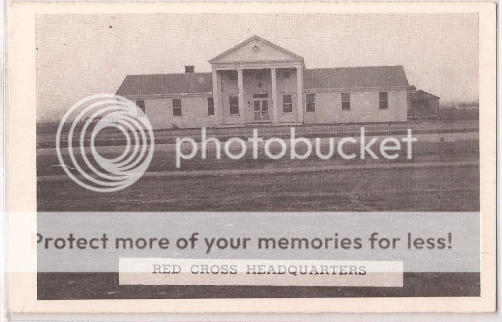 Camp Barkeley Texas Postcard TX Red Cross Headquarters Building c1940s 