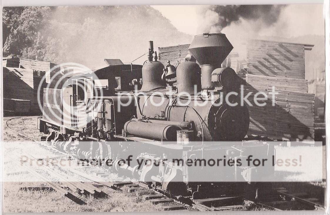 Ely Thomas Lumber Co Railroad Postcard Steam Locomotive 2 Fenwick WV 