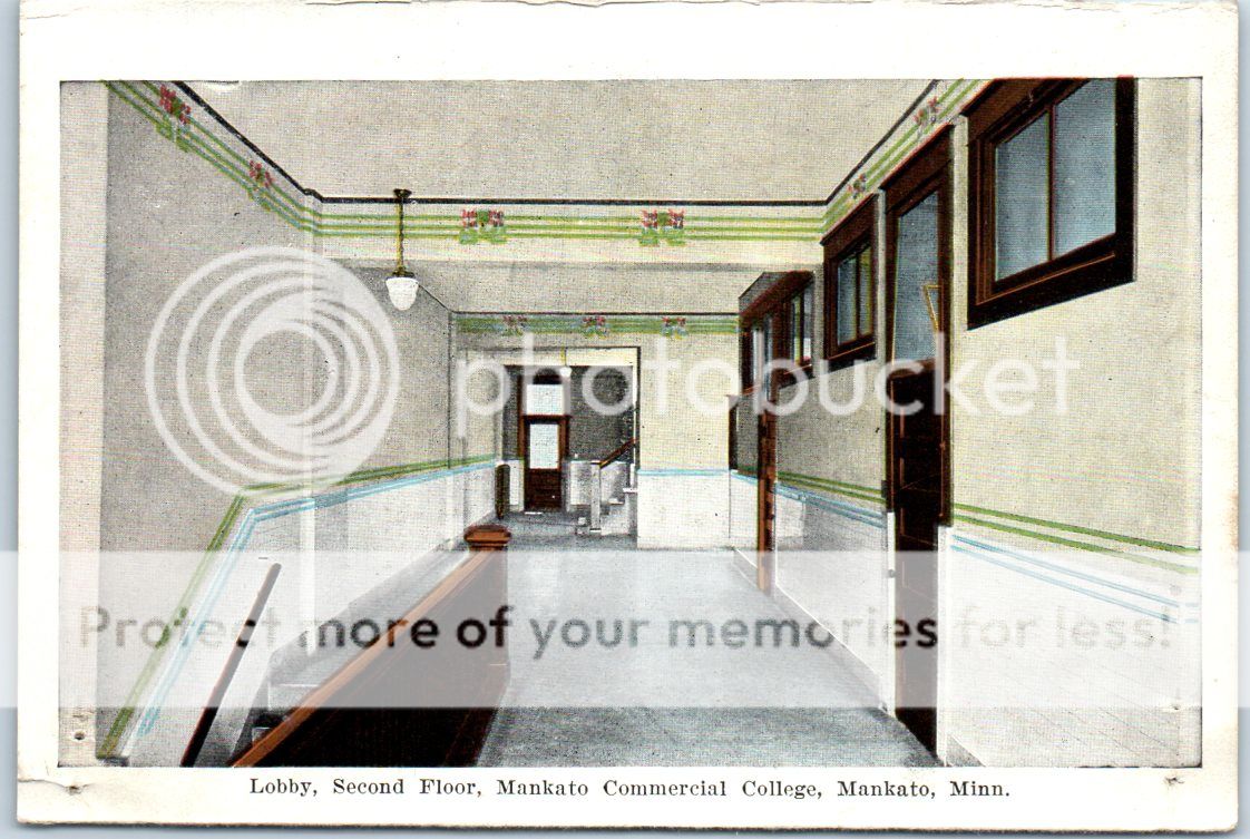 Mankato Minnesota Postcard Mankato Commercial College 2nd Floor
