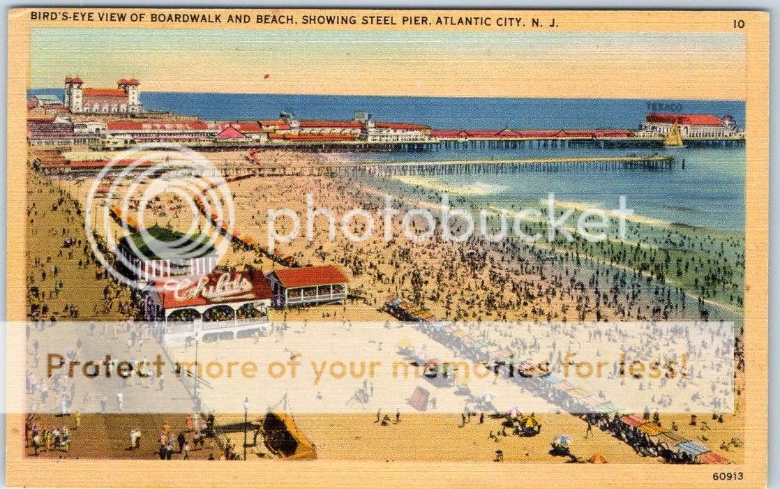 Collectibles Atlantic City People New Jersey Postcard The Boardwalk From The Steel Pier New Jersey