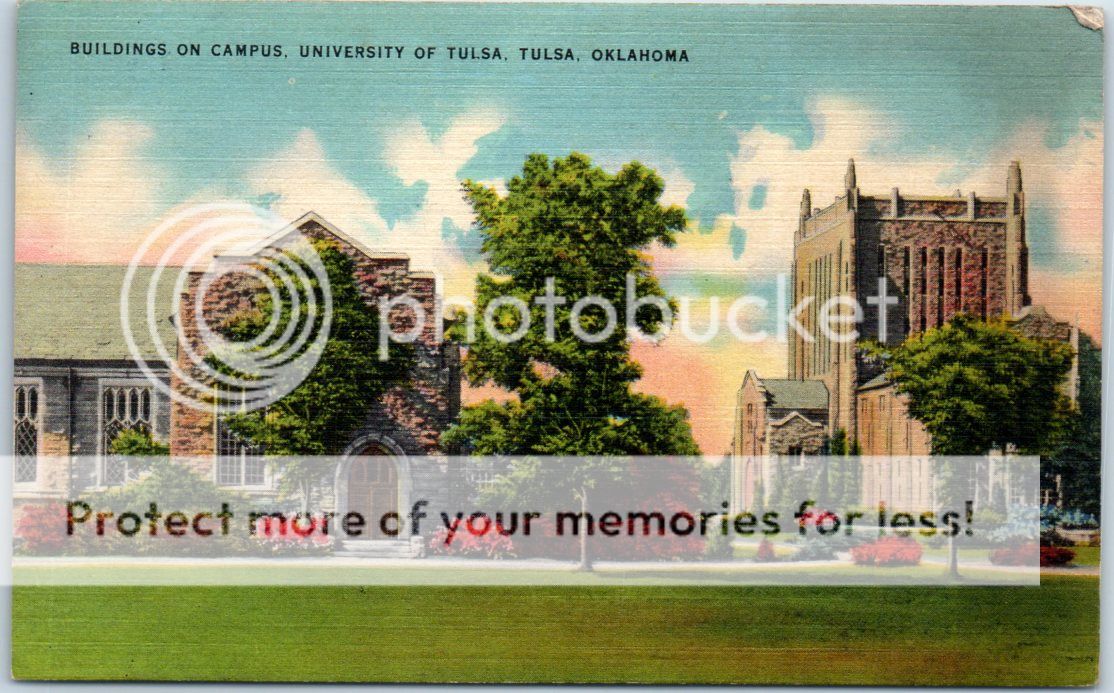 Tulsa Oklahoma Postcard Building On Campus University Of Tulsa