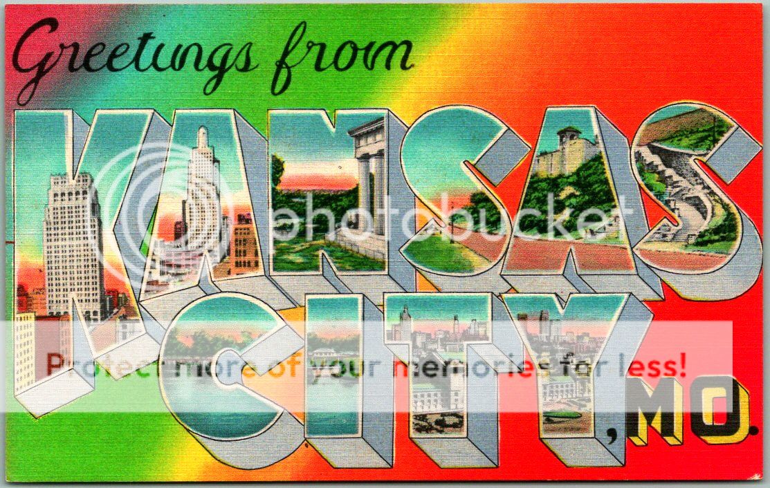 1940s Greetings From Kansas City Missouri Large Letter Postcard K C News Linen Ebay