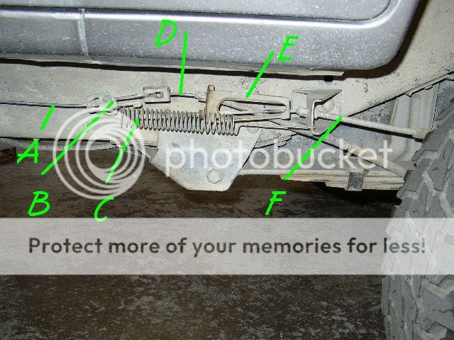 1998 Ford ranger emergency brake cable #4
