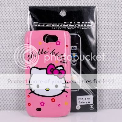 Samsung Galaxy W I8150 Hello Kitty Case #B + Screen Protector  